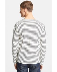 A.P.C. Stripe Cotton Crewneck T Shirt