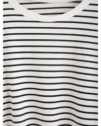 Shein Striped Drop Shoulder Crop T Shirt