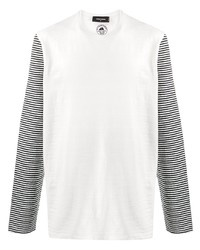 DSQUARED2 Striped Sleeve Cotton T Shirt