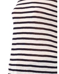Alexander Wang T By Navy Striped Long Sleeved Top
