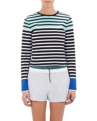 Alexander Wang T By Stripe Long Sleeve T Shirt Multi