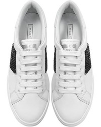 Marc Jacobs Black Crystal White Leather Empire Low Top Sneaker