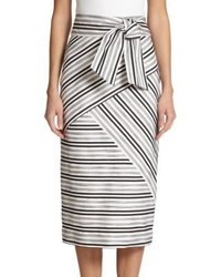 Milly Striped Midi Skirt