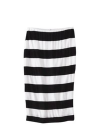 *unlisted (no company info) Mossimo Knit Midi Skirt Blackwhite Stripe M