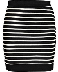 Boohoo Tina Striped Colour Block Mini Skirt
