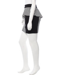 Torn By Ronny Kobo Striped Pencil Mini Skirt W Tags