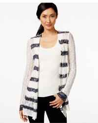 Style&co. Style Co Open Front Striped Cardigan Only At Macys