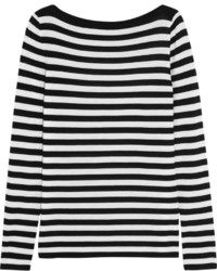 Michael Kors Michl Kors Collection Striped Merino Wool Sweater White