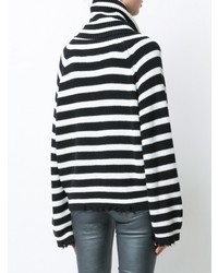RtA Oversized Striped Roll Neck Sweater