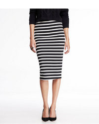 Express Striped Stretch Knit Midi Pencil Skirt