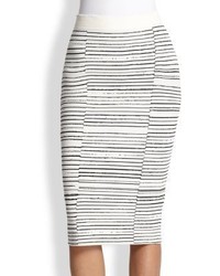 A.L.C. Lyons Striped Stretch Knit Pencil Skirt