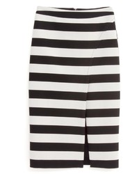 Nicole Miller Striped Slit Skirt