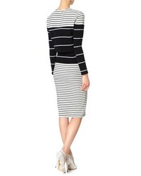 Tanya Taylor Monochrome Stripe Peggy Skirt
