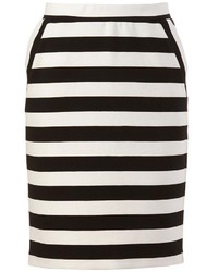 Elle Tm Striped Ponte Pencil Skirt