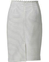 Vicky Tiel Striped Ponte Pencil Skirt