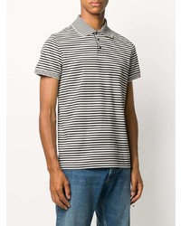 Saint Laurent Horizontal Stripe Short Sleeve Polo Shirt