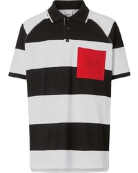 Burberry Rugby Stripe Tipped Cotton Piqu Polo Shirt