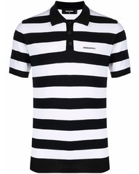 DSQUARED2 Striped Print Polo Shirt