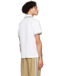 Palm Angels White Embroidered Polo