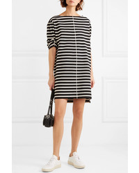 Marc Jacobs Printed Striped Cotton Jersey Mini Dress