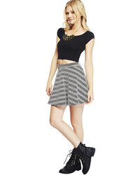 Wet Seal Dot Striped Skater Skirt