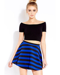 Forever 21 Standout Stripes Skater Skirt