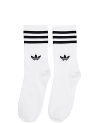 adidas Originals Three Pack White And Black Striped Socks