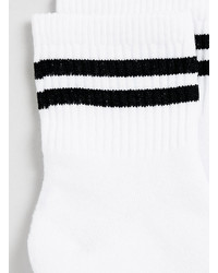 Topman White And Black Stripe Short Tube Socks
