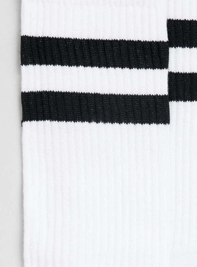 Topman White Tube Socks With Black Stripes, $6 | Topman | Lookastic