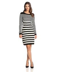 Calvin Klein Long Sleeve Multi Striped Sweater Dress