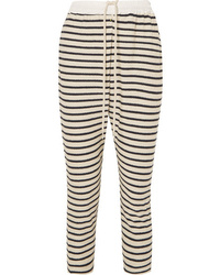 Bassike Striped Cotton Terry Track Pants