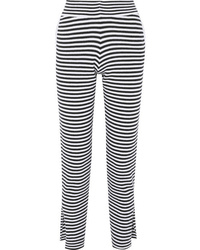 Allude Striped Wool And Cashmere Blend Pants