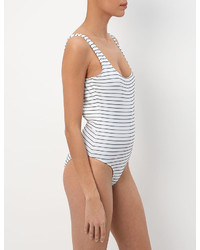 Bower White Breton Stripe Ideal Swimsuit