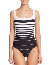 Miraclesuit Swim One Piece Striped Underwire Swimsuit