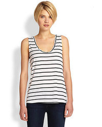 Saks Fifth Avenue Collection Striped Twisted Tank