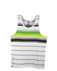 Southpole Engineered Striped Tank White