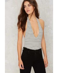 Factory Striped From The Headlines Tank Bodysuit