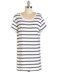 Asmara International Limited Simplicity On A Saturday Tunic In White Stripes