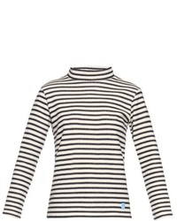 Orcival Funnel Neck Striped Wool Sweater
