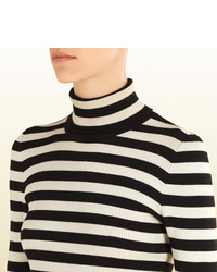 Gucci Striped Silk Cashmere Turtleneck Sweater