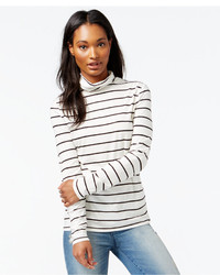 Maison Jules Long Sleeve Striped Turtleneck Only At Macys