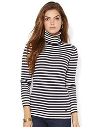 Lauren Ralph Lauren Petite Striped Turtleneck Sweater