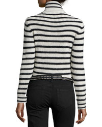 IRO Seely Striped Sweater Ecrublack