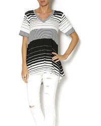Nally Millie Black Stripes T Shirt