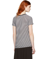Alexander Wang T By Black And White V Neck T Shirt