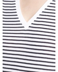 Alexander Wang T By Stripe V Neck T Shirt