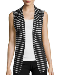 By And By Byby Striped Open Vest