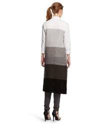 Sleeveless Sweater Extra Long Cardigan Winter White Nitrogen
