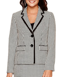 Black Label By Evan Picone Black Label By Evan Picone 2 Button Houndstooth Jacket