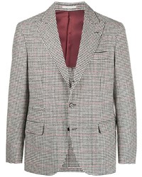 Brunello Cucinelli Houndstooth Single Breasted Jacket